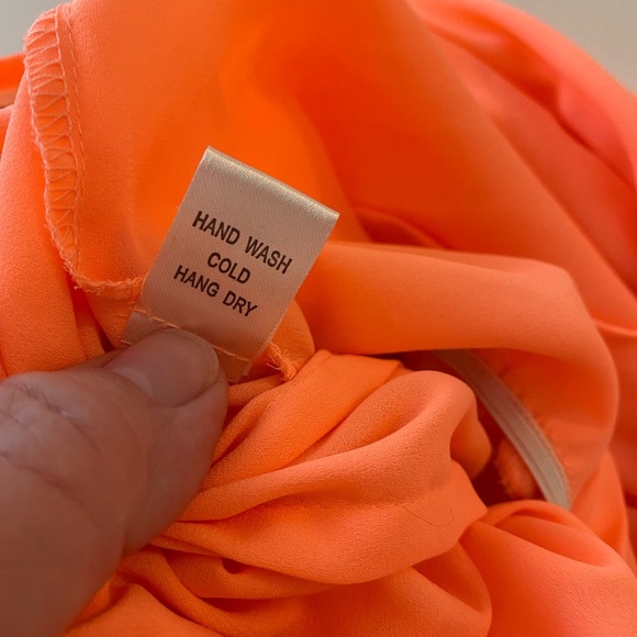 poetry Women’s sleeveless orange  Bodysuit  crossover Blouse Size s - Picture 4 of 7